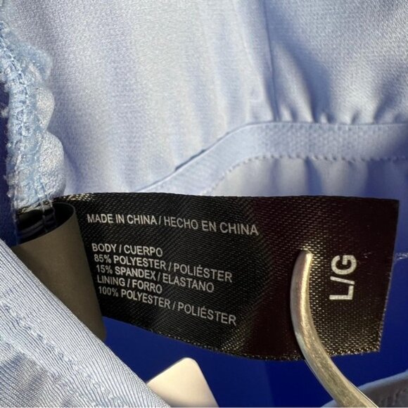 NWT Hurley Light Blue One Piece Swimsuit Front Logo Ruched Sides HURN23017 Sz L - Picture 14 of 14